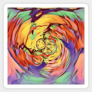 Colorful spiral abstract design Sticker